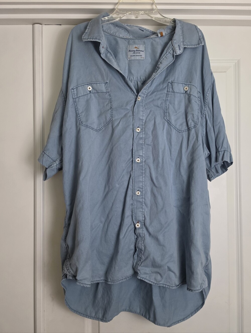 Tommy Bahama Light Blue Men's Button-Up Shirt - Casual Relaxed Fit